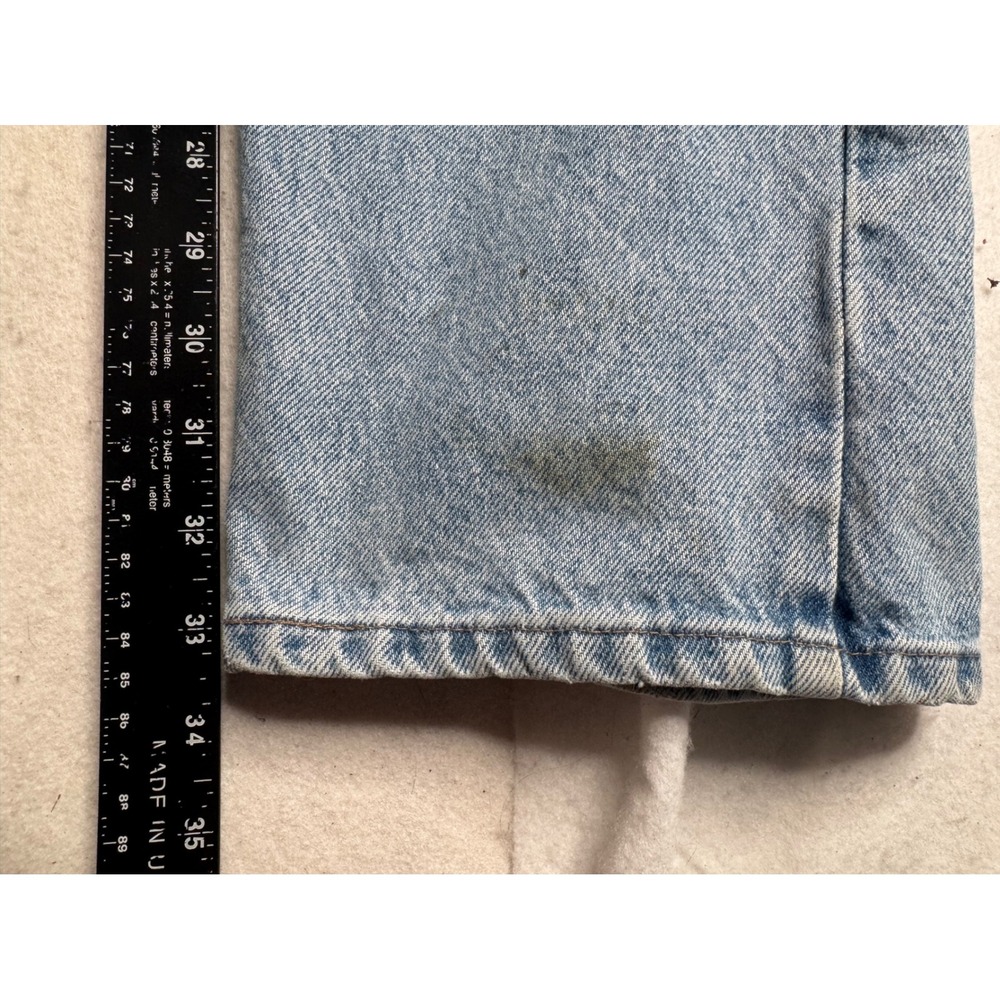 VTG Brittania Jean Co Mens Light Wash Straight Leg Denim Jeans 36x34 1B101MS - Picture 8 of 16